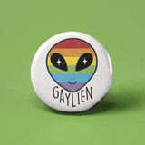 Gaylien Pinback Button