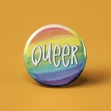 Queer Rainbow Pinback Button