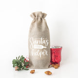 Santa’s Little Helper Wine Bag