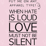 When Hate Is Loud Love Must Not Be Silent